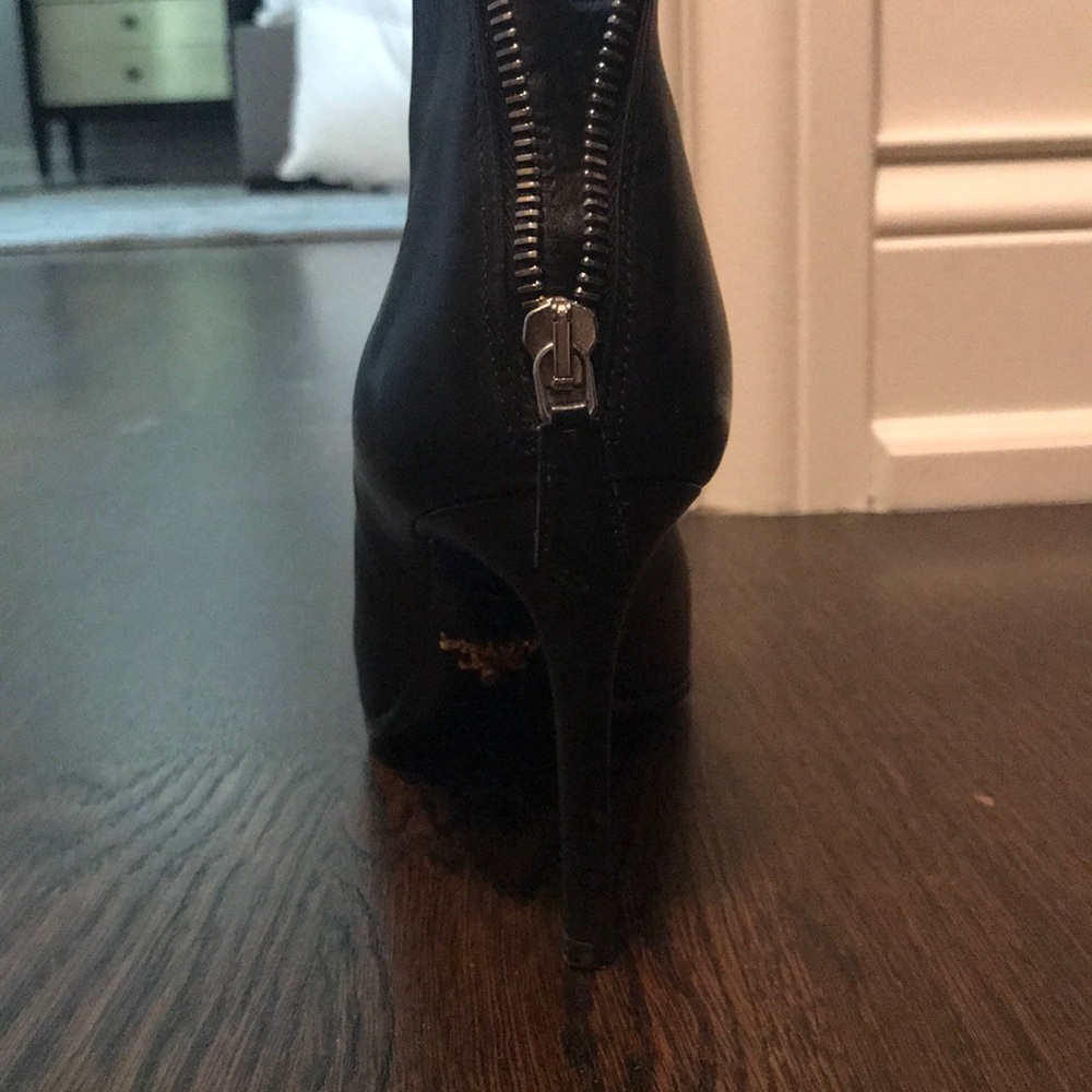 Prada Black Leather Booties with Box - Picture 5 of 8